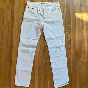 Gap White Jeans, Size 24 boyfriend fit